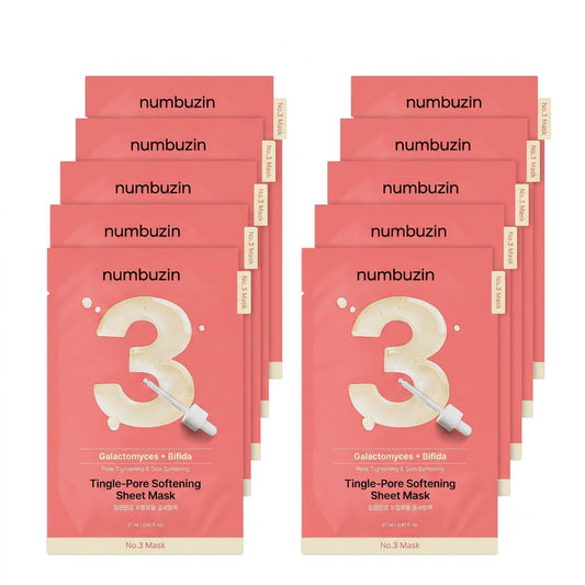 numbuzin No.3 Tingle-Pore Softening Sheet Mask 10 Sheets