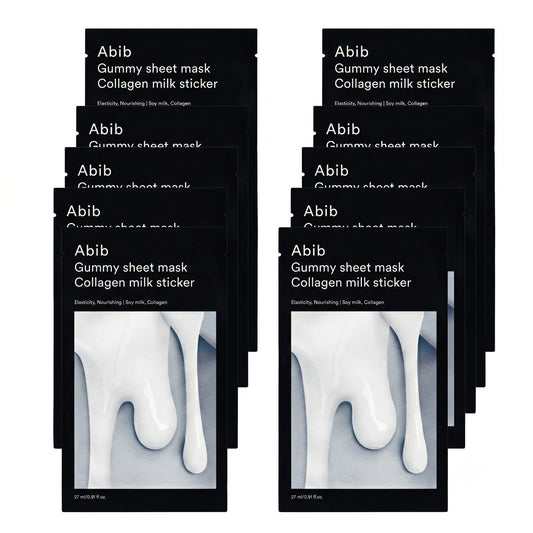 Abib Gummy Sheet Mask Collagen Milk Sticker 10 Sheets